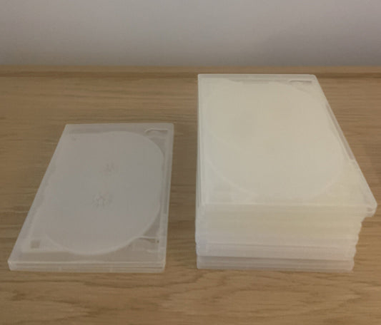 7 x DVD CD Cover Case HOLDS 3 DISCS Booklet Clear 25mm Replacement Title Sleeve