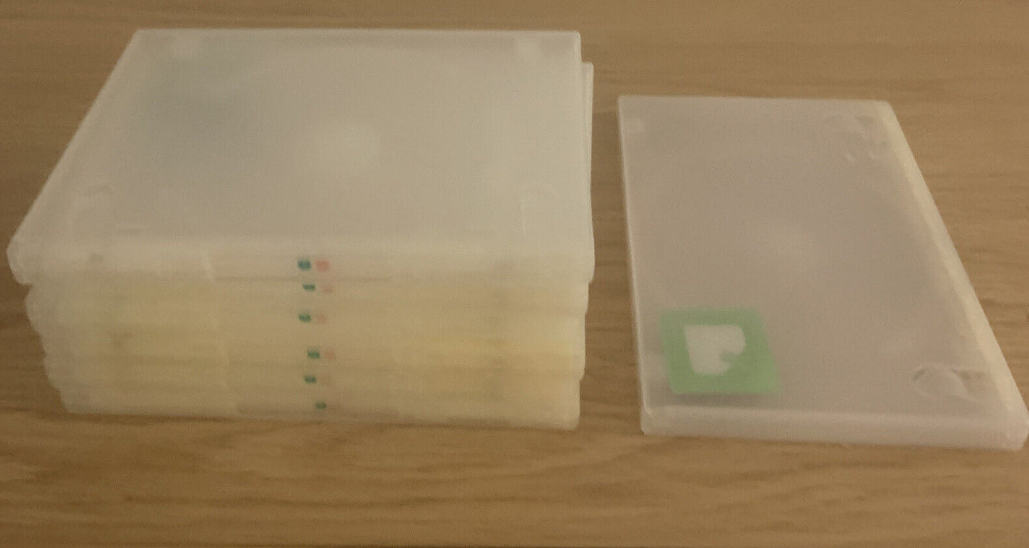 7x DVD CD Cover Case HOLDS 1 Disc & Booklet Clear 25mm Replacement Title Sleeve