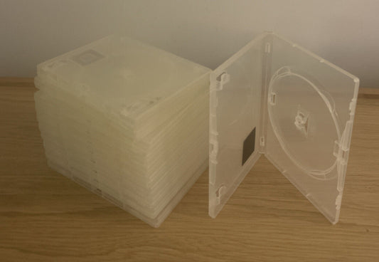 11 x DVD CD Cover Case HOLD 1 Disc & Booklet Clear 25mm Replacement Title Sleeve