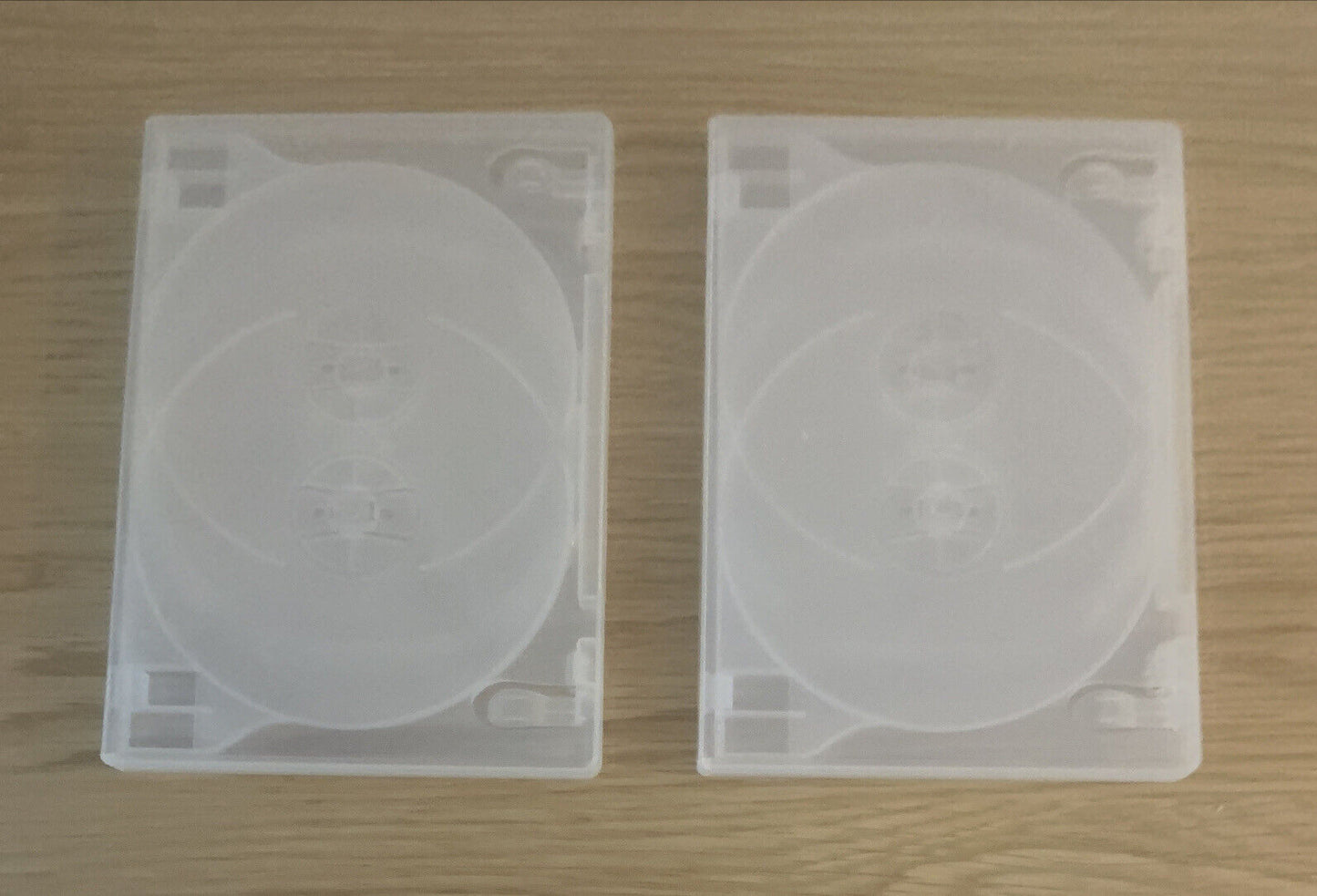 2x DVD CD Cover Case HOLDS 3 DISCS & Booklet Clear 14mm Replacement Title Sleeve