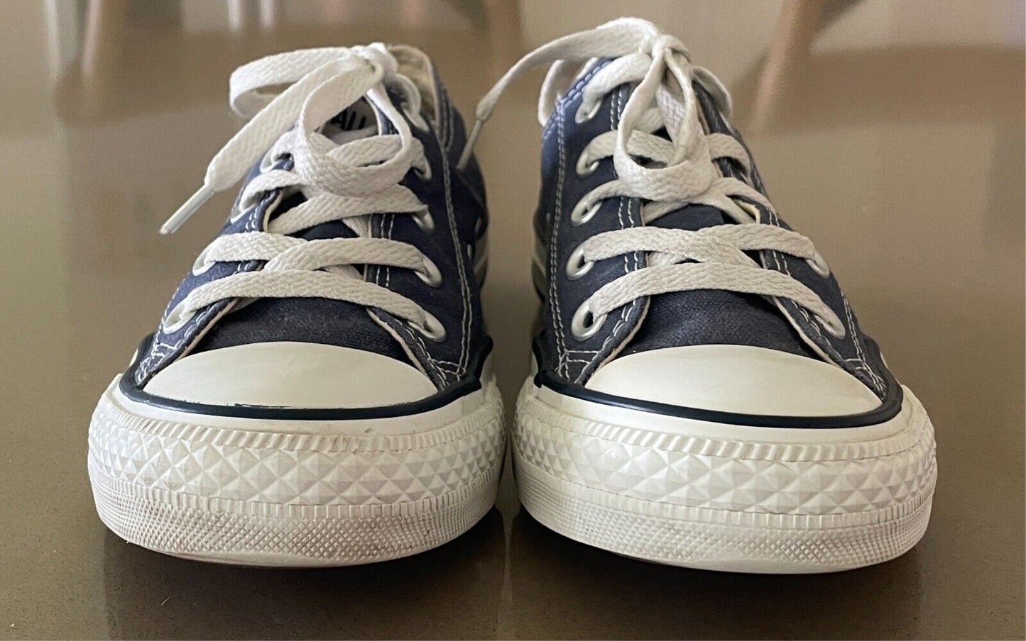 CONVERSE All Star Sneakers Unisex Blue & White Trim Men 4/ Women 6 Canvas Shoes