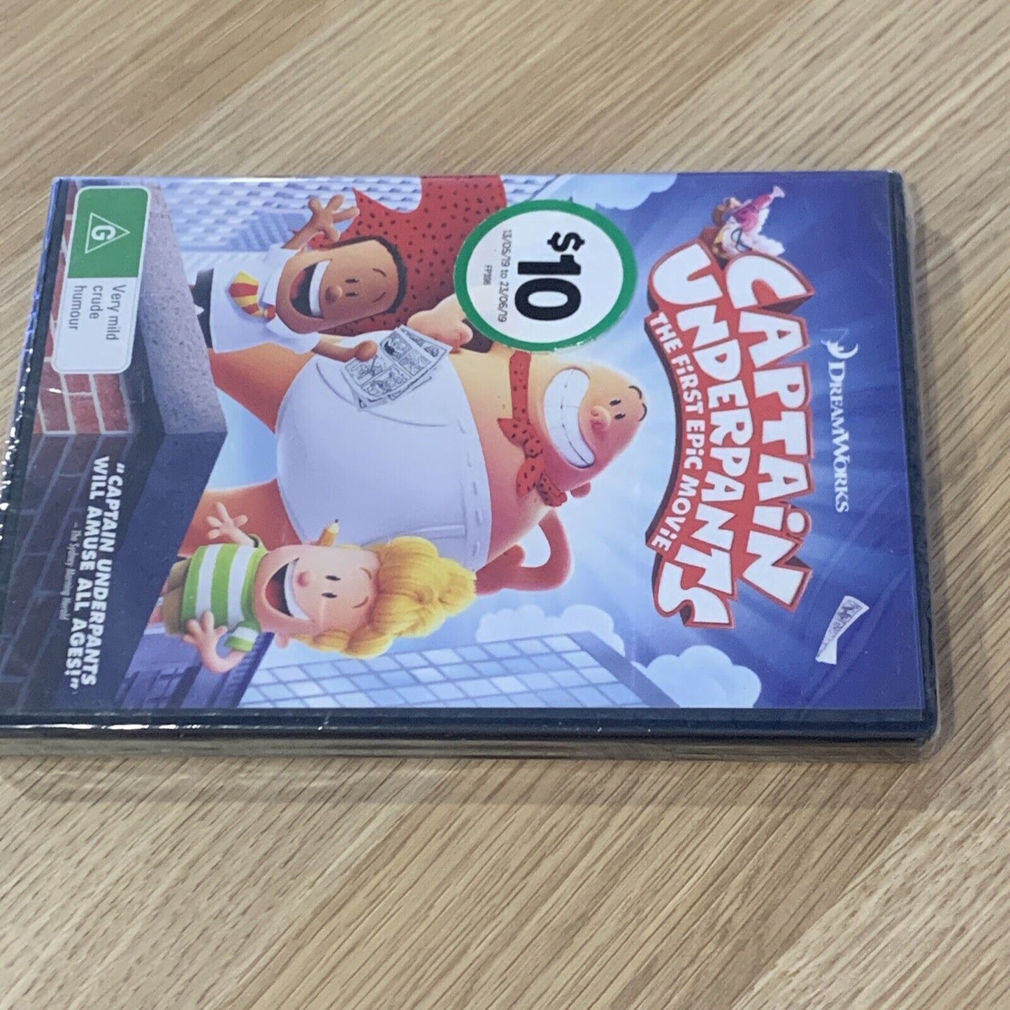 DVD CAPTAIN UNDERPANTS the Movie 2017 PAL R4 DreamWorks Kid Animated Sealed NEW