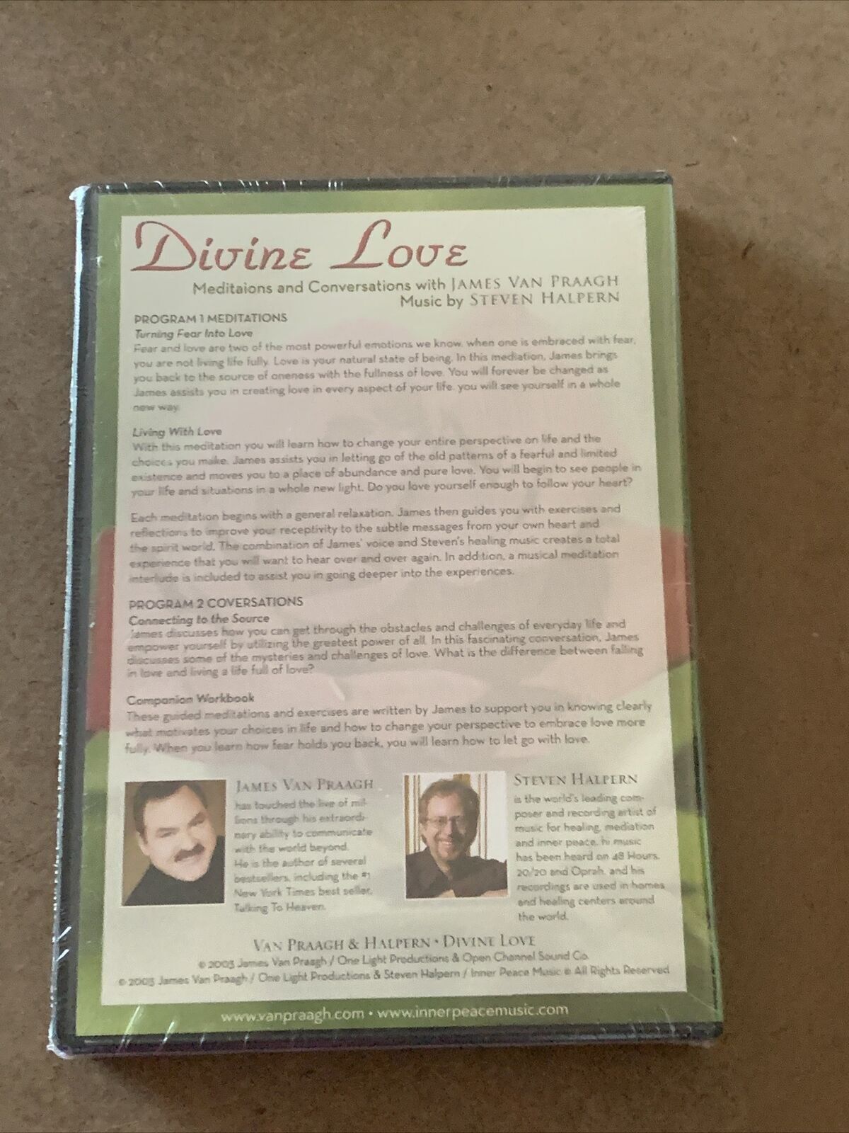 2 CD James Van Praagh DIVINE LOVE  Workbook Meditations Conversations RareN NEW