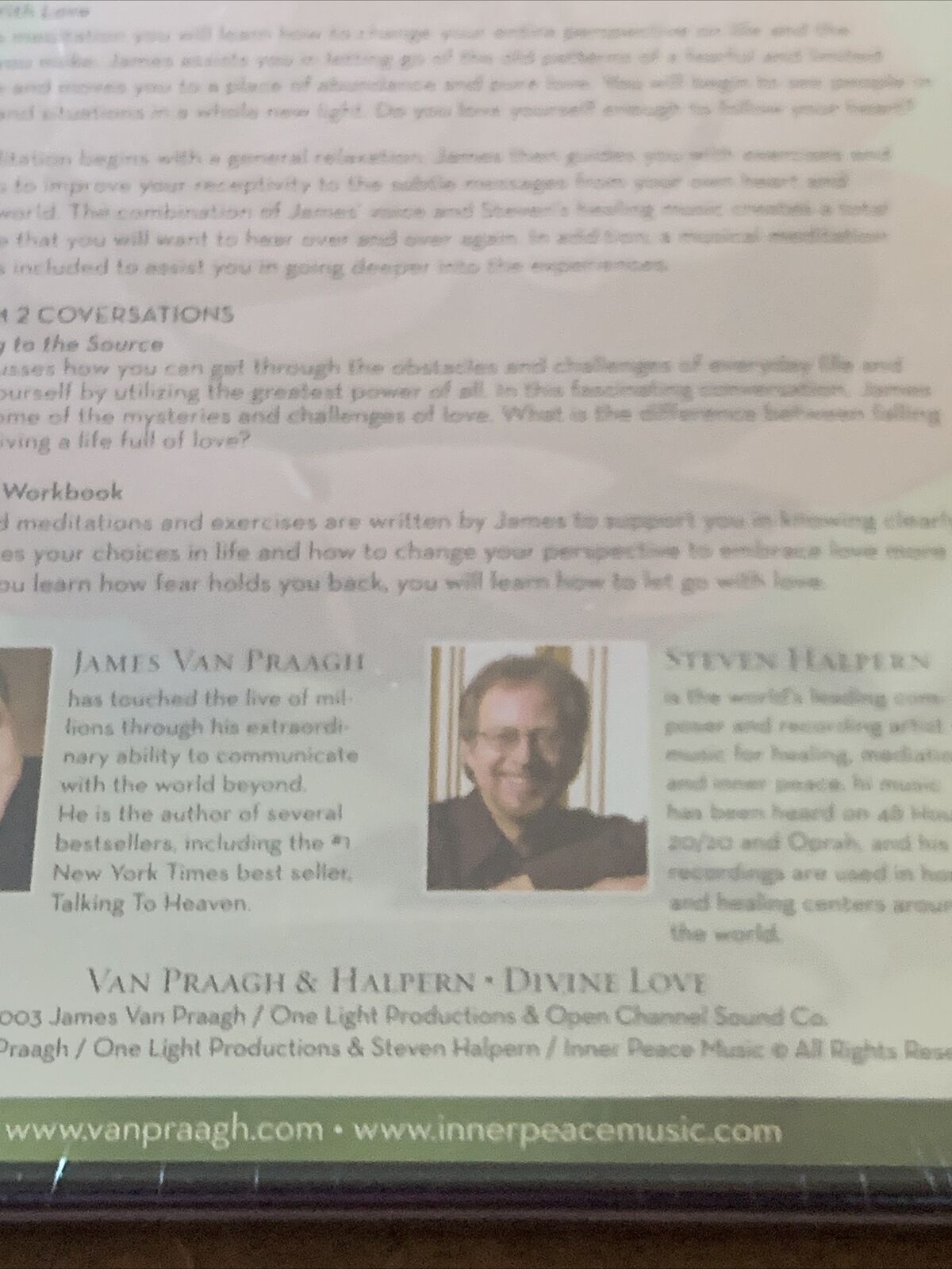 2 CD James Van Praagh DIVINE LOVE  Workbook Meditations Conversations RareN NEW