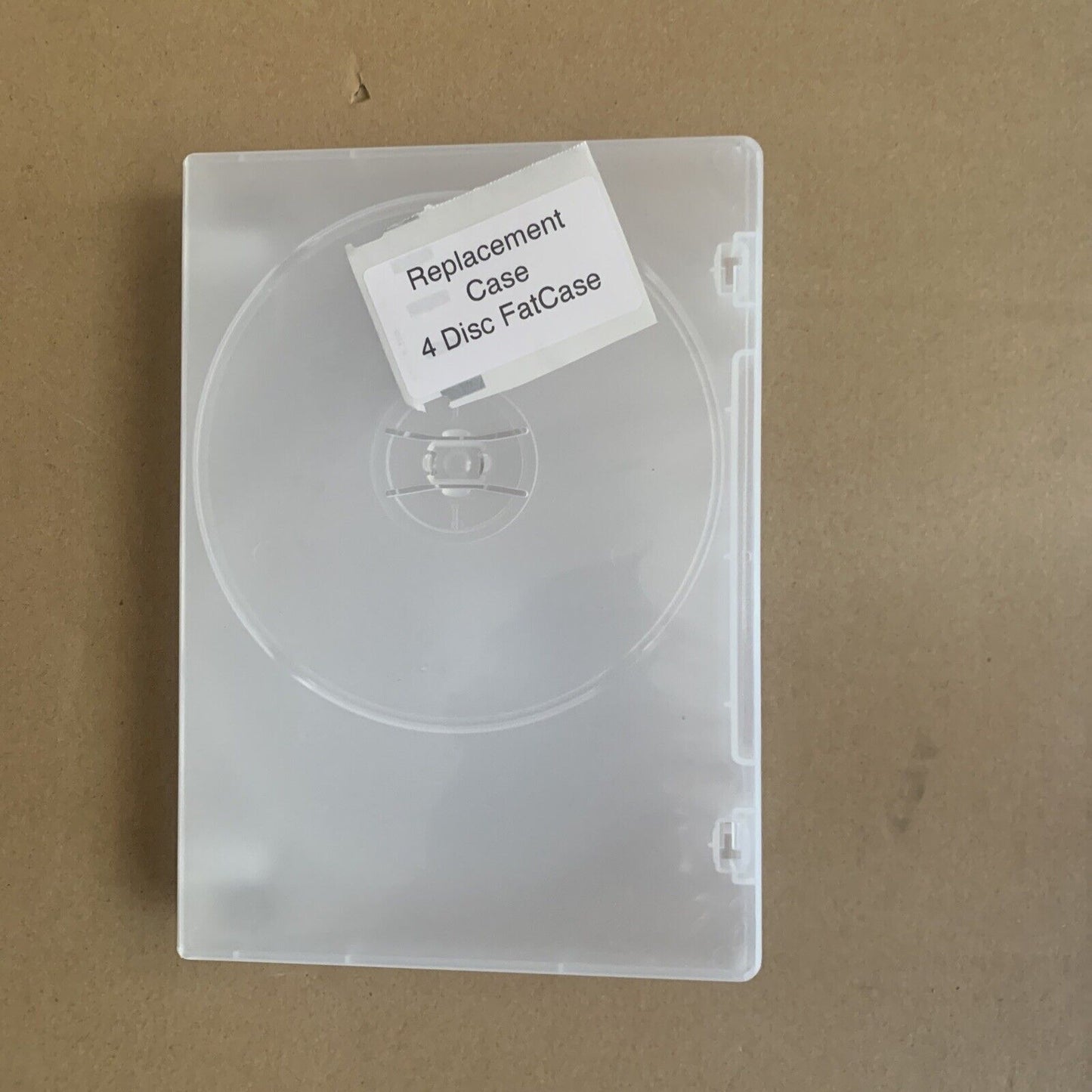 1x CD DVD FAT Case HOLDS 4 Disc Clear 23mm Replacement Title Sleeve EMPTY