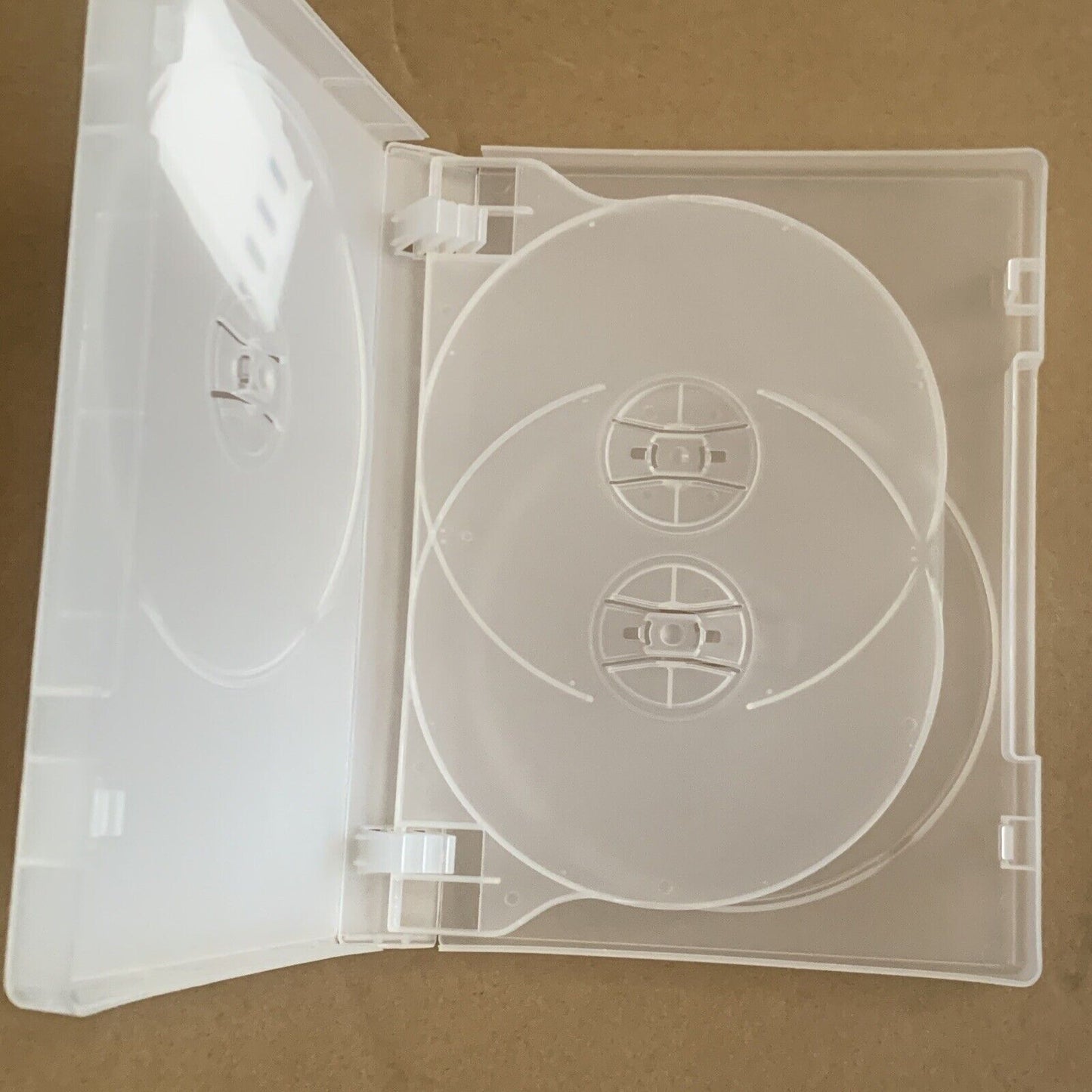 1x CD DVD FAT Case HOLDS 4 Disc Clear 23mm Replacement Title Sleeve EMPTY