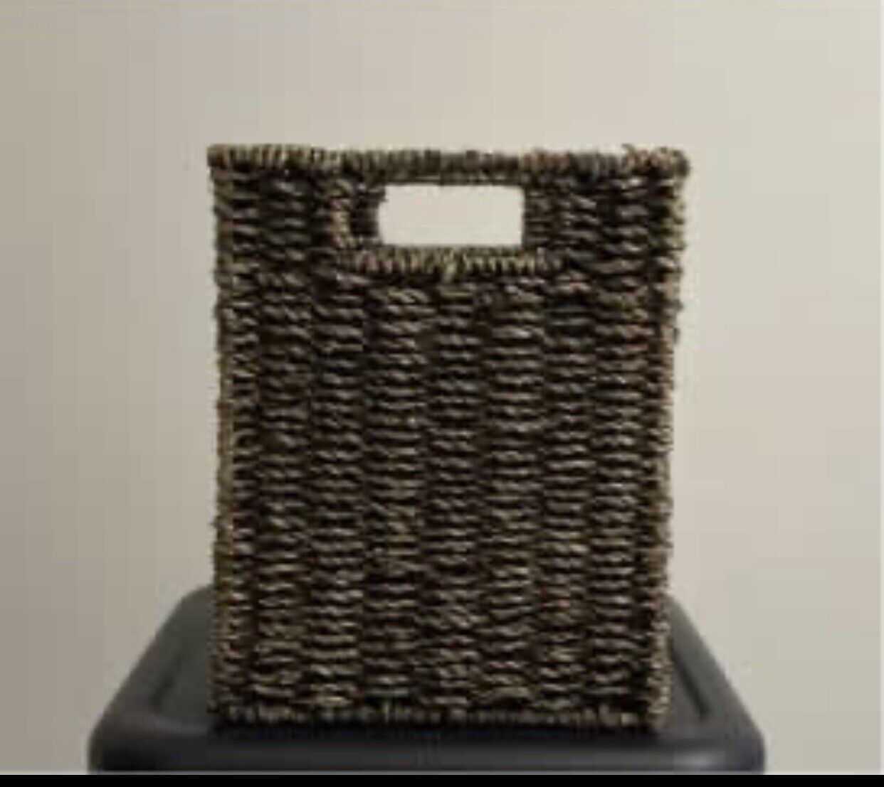 25cm Seagrass Basket Jute Sisal Twine Hand Woven Storage Organiser  Handle AE156