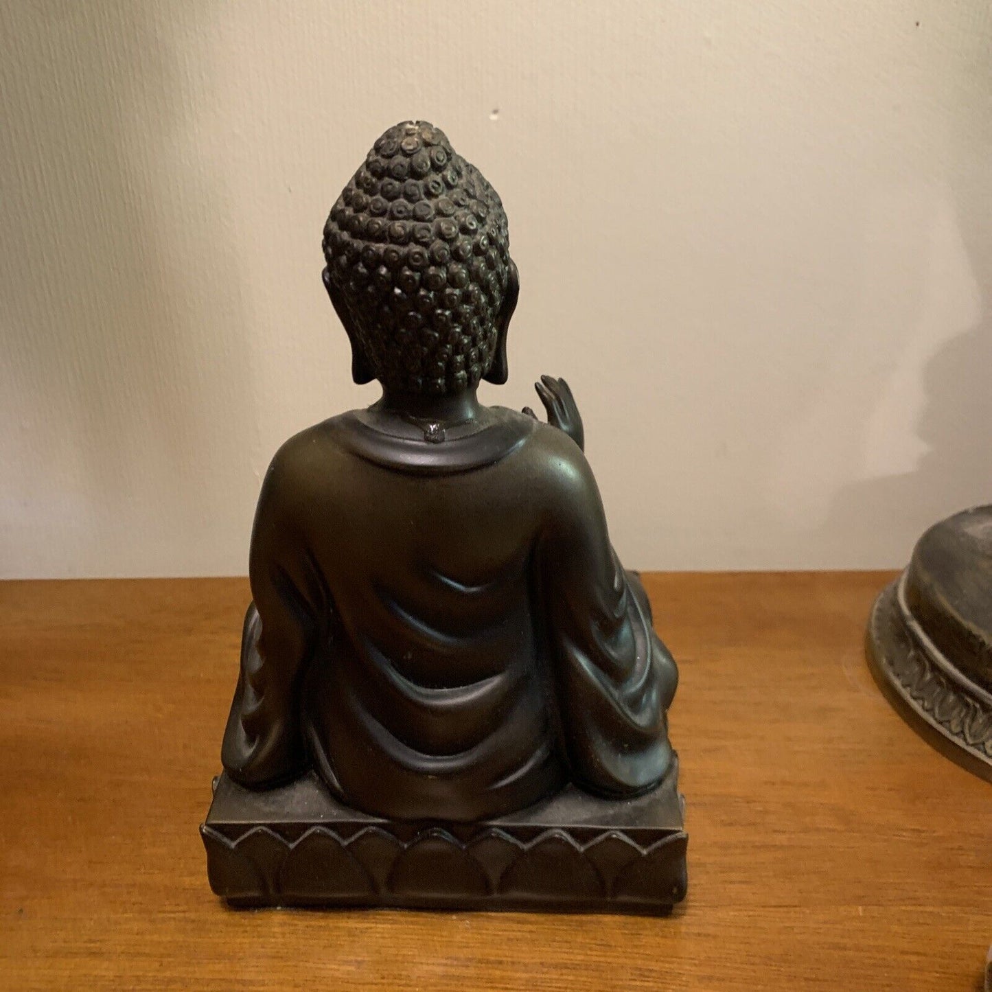 23cm Buddha Tealight Candle Holder Bronze Look Resin PARTYLITE  Home Décor Icon