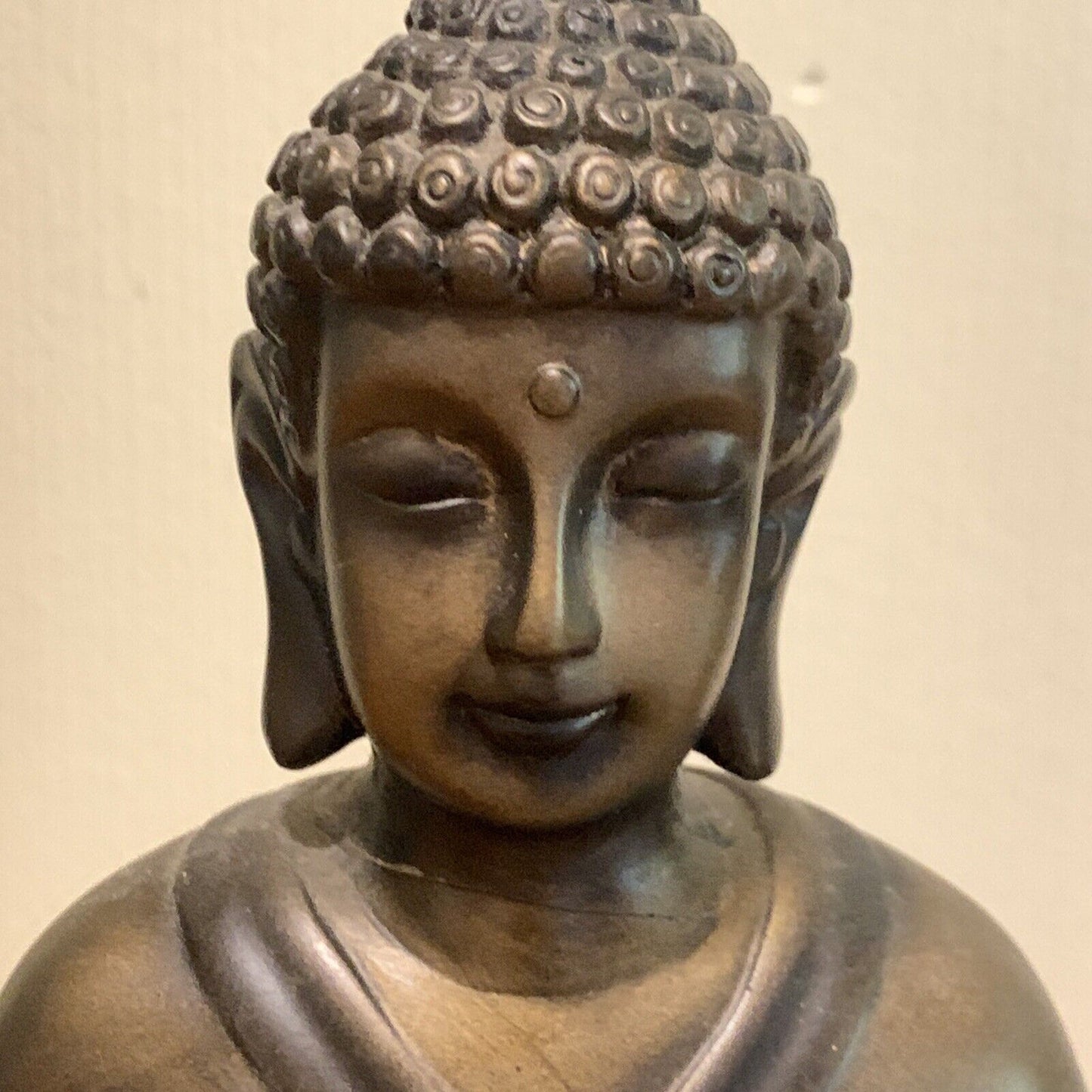 23cm Buddha Tealight Candle Holder Bronze Look Resin PARTYLITE  Home Décor Icon