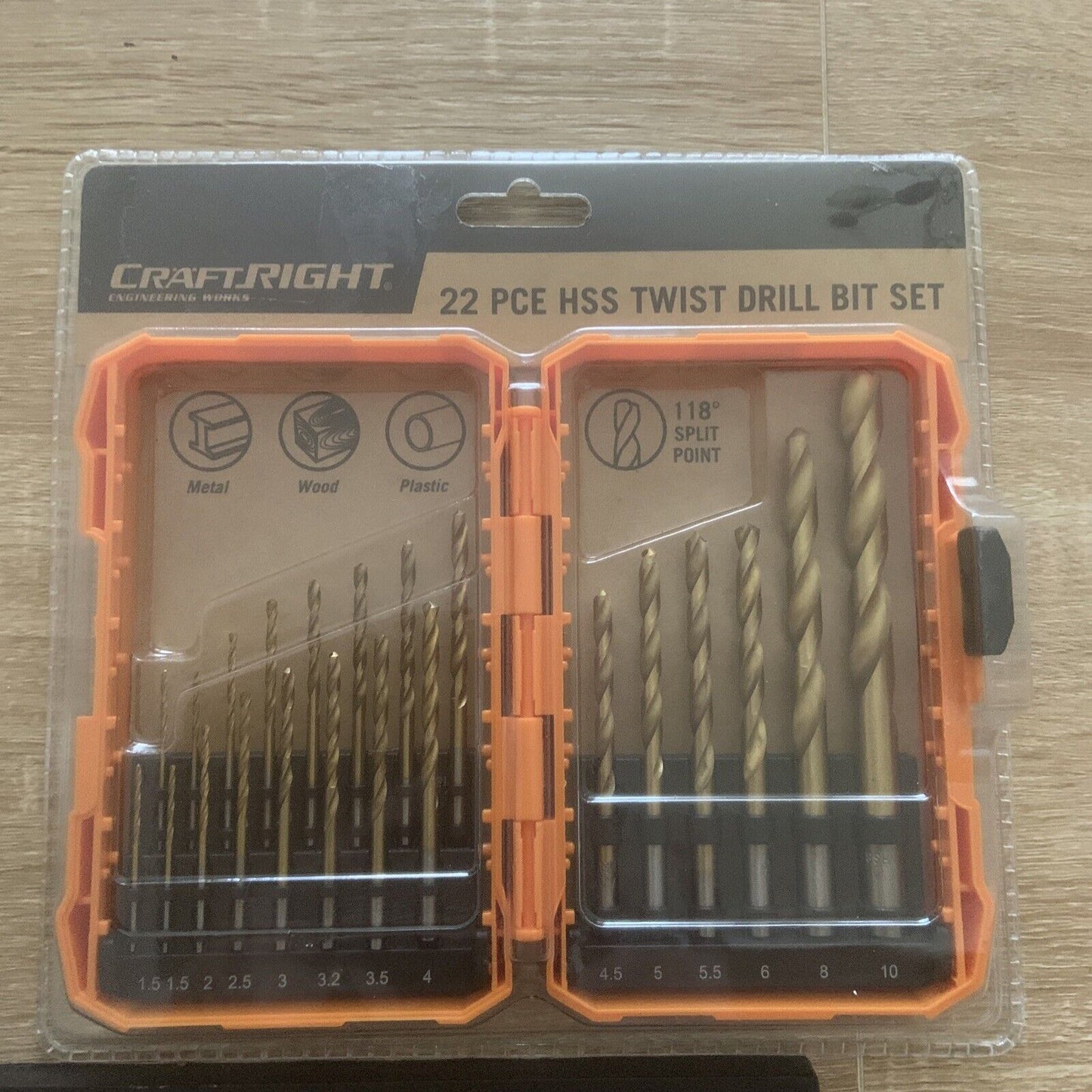 22 PCE DRILL BIT SET IMPERIAL M2 HSS Metal Steel Shank Twist High Speed 1/8" 1/4