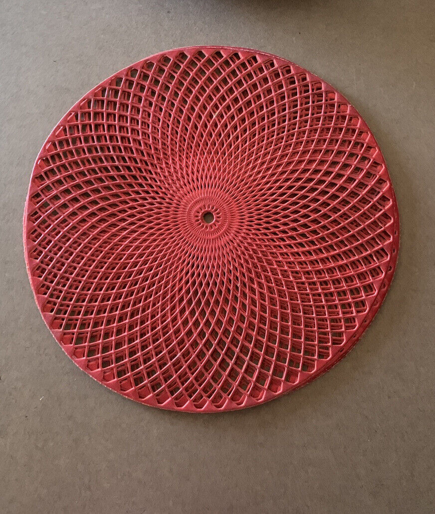 4x 15In 38cm PVC Round TABLE MAT Dining Insulation Pad Kitchen Placemat Washable