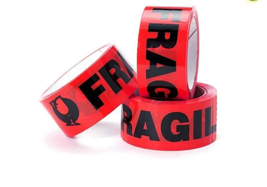 6 Rolls FRAGILE Packing Tape Sticky Packaging 75 Mt x 48mm KING TIGER NEW Sealed