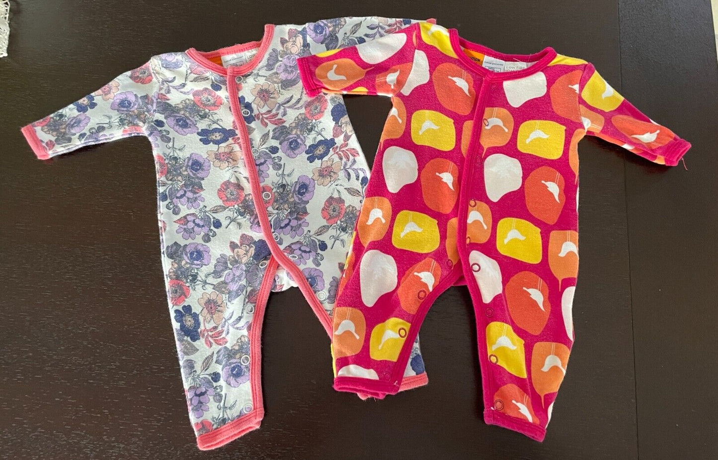 Baby CHARLIE & ME Rompers x 2 Newborn  Multicoloured & Pattern Cotton Size 0000