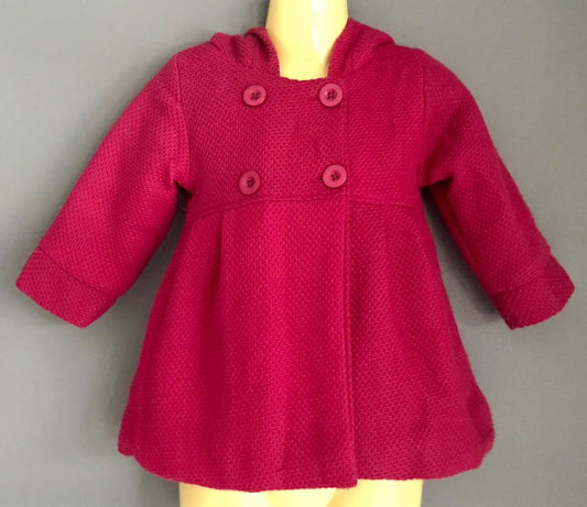 Baby Girl SPUNKY KIDS 18 24 Mths Swing Hoodie Coat Textured Cerise Hoody Sz 90