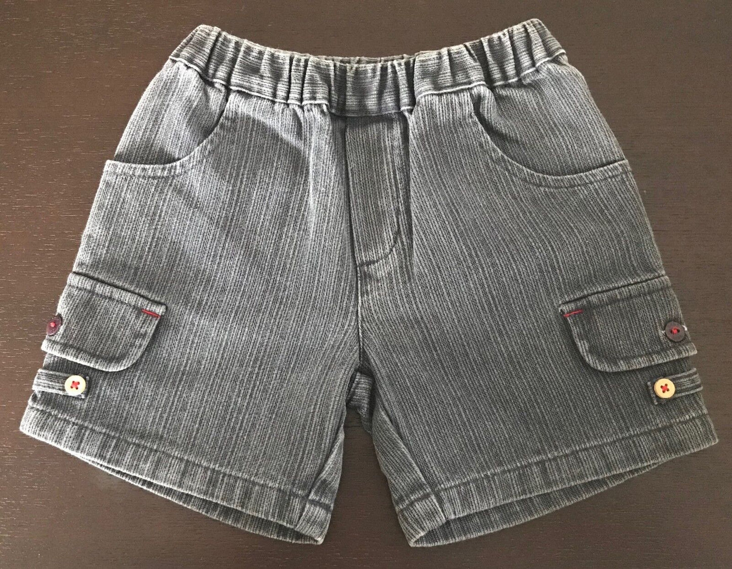 Baby Boy BEBE by MINIHAHA Grey Wash Denim Shorts Size 00 3 - 6 Months Essential