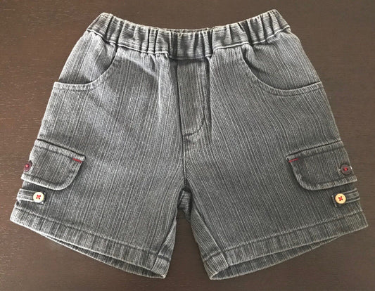Baby Boy BEBE by MINIHAHA Grey Wash Denim Shorts Size 00 3 - 6 Months Essential