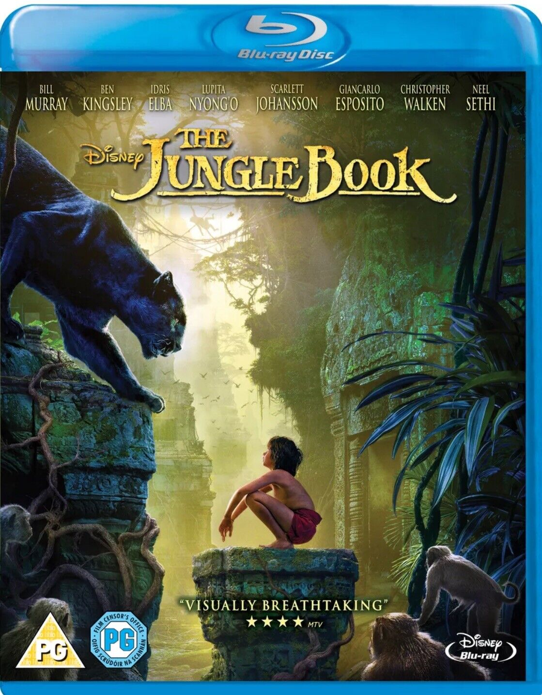 Blu Ray The Jungle Book 2016 FILM Neel Sethi Bill Murray Ben Kingsley Sealed NEW