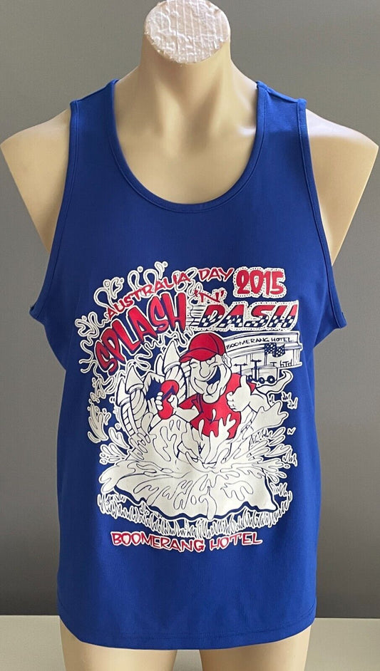 Boomerang Hotel DriWear Australia Day Singlet 2015 Splash N Dash Chest 116cm