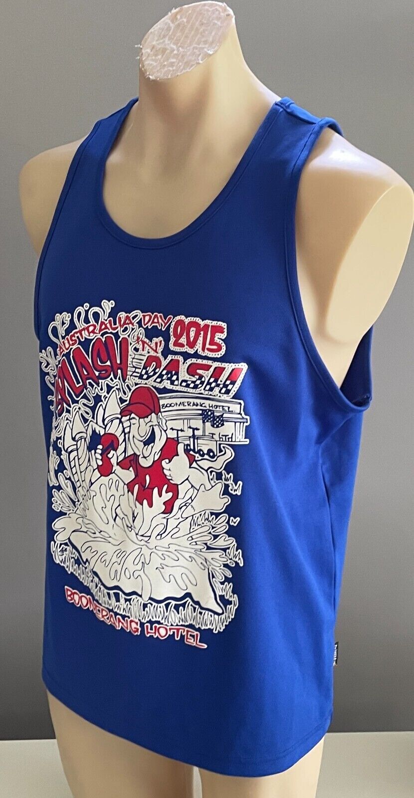 Boomerang Hotel DriWear Australia Day Singlet 2015 Splash N Dash Chest 116cm
