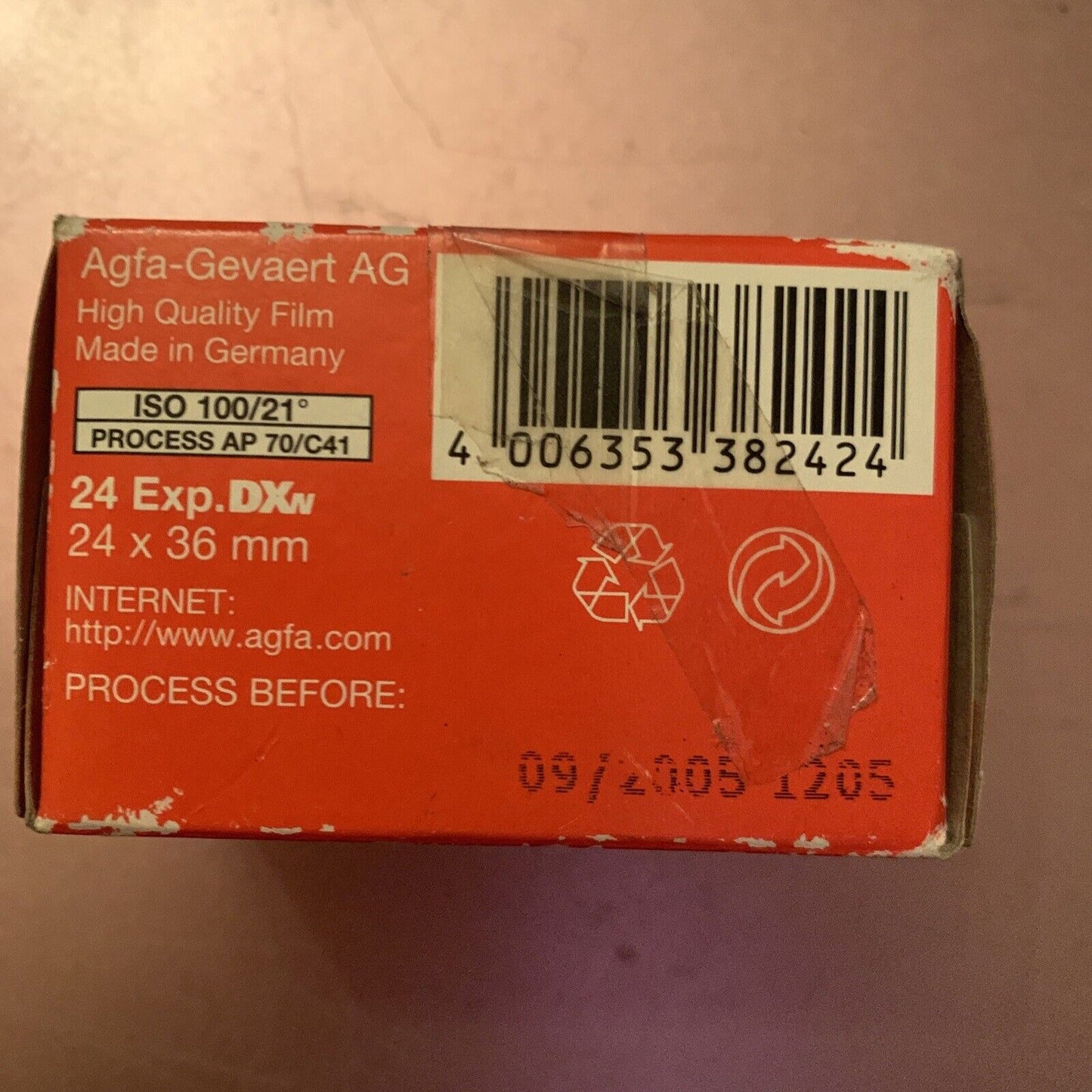 CAMERA FILM AGFA ISO 100 Process Before  09 2005 NOS Sealed Photograph NEW
