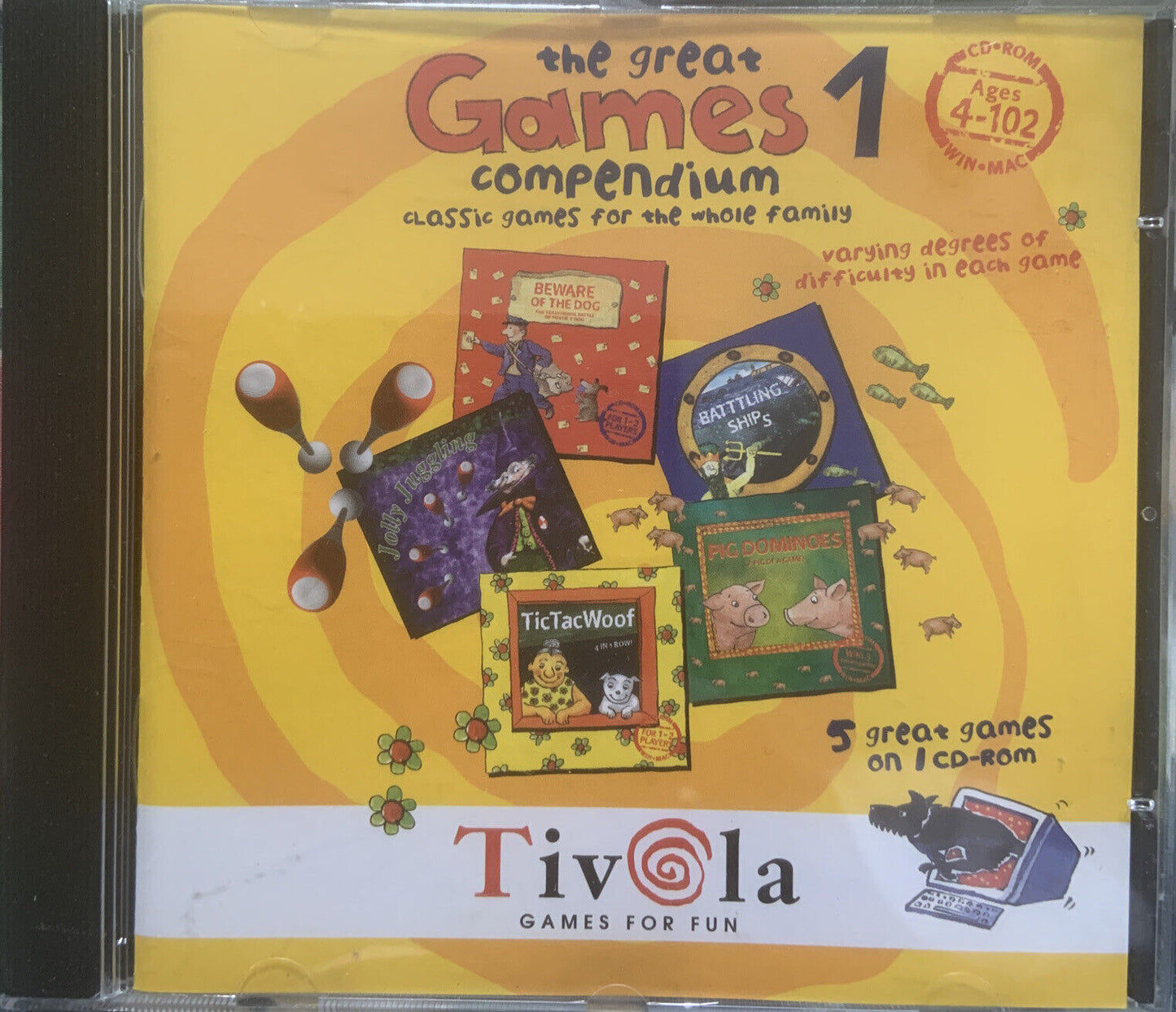 CD Board Game Classic THE GREAT GAMES 1 Compendium for the Whole Family TIVOLA