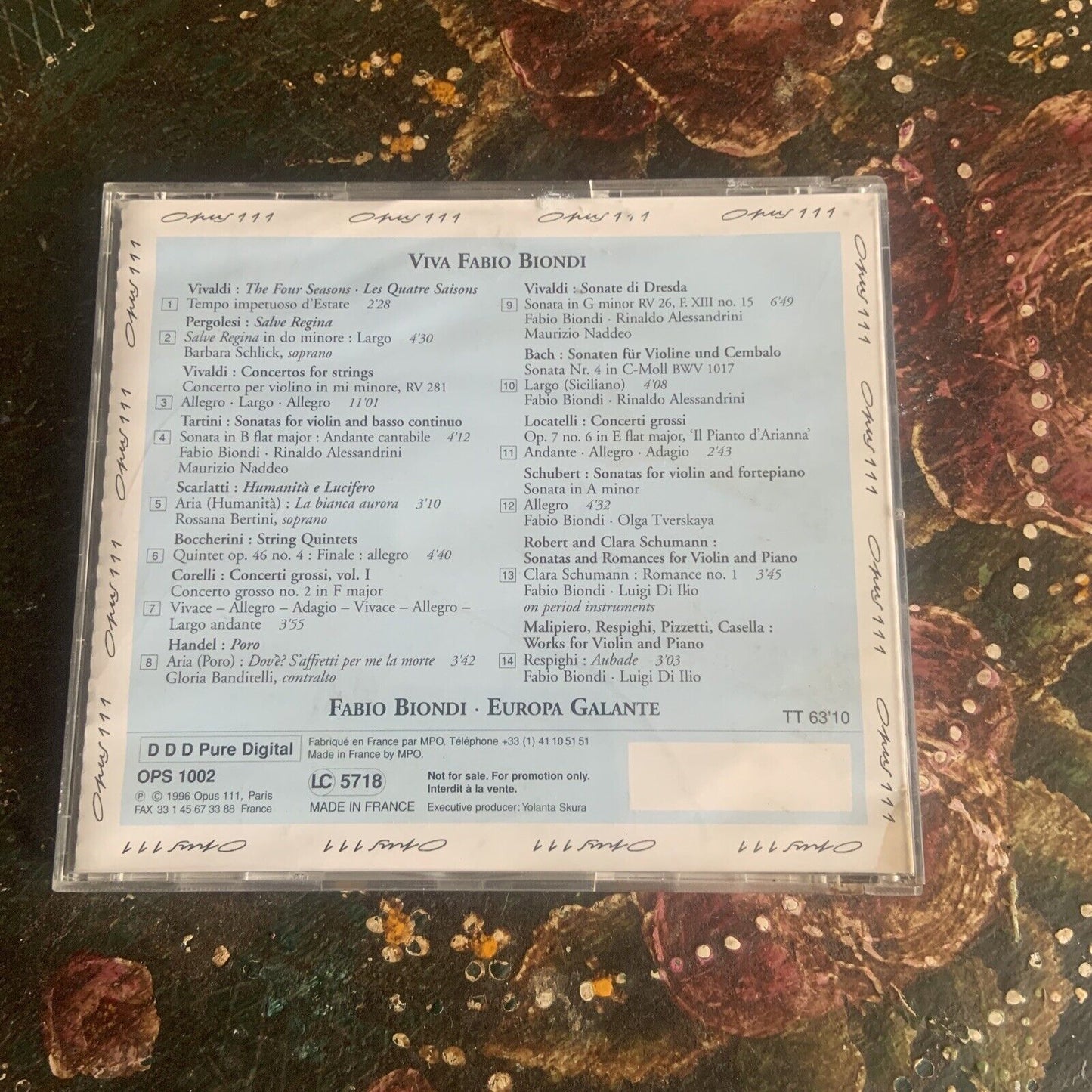 CD Viva - Fabio Biondi Audio Music CD Italian Vocal CD EUROPA GALANTE