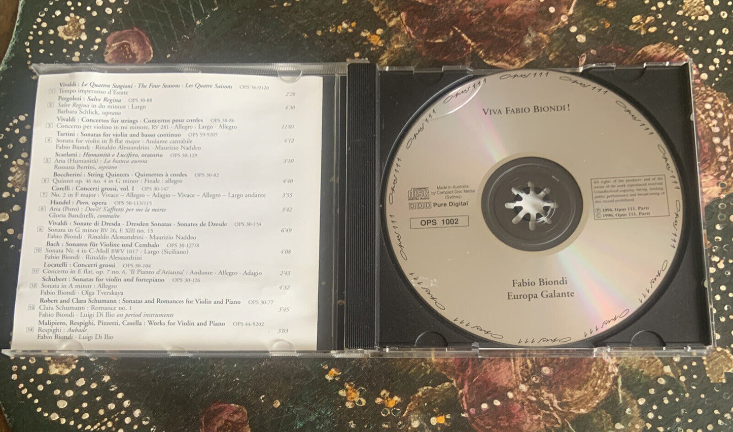CD Viva - Fabio Biondi Audio Music CD Italian Vocal CD EUROPA GALANTE