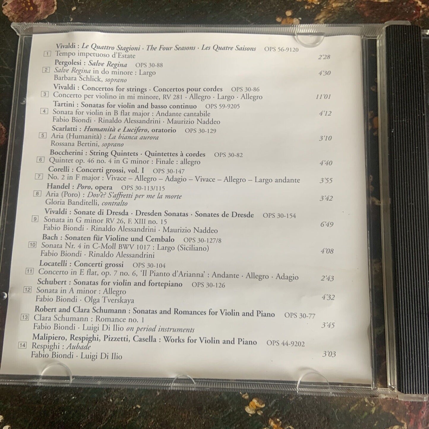 CD Viva - Fabio Biondi Audio Music CD Italian Vocal CD EUROPA GALANTE