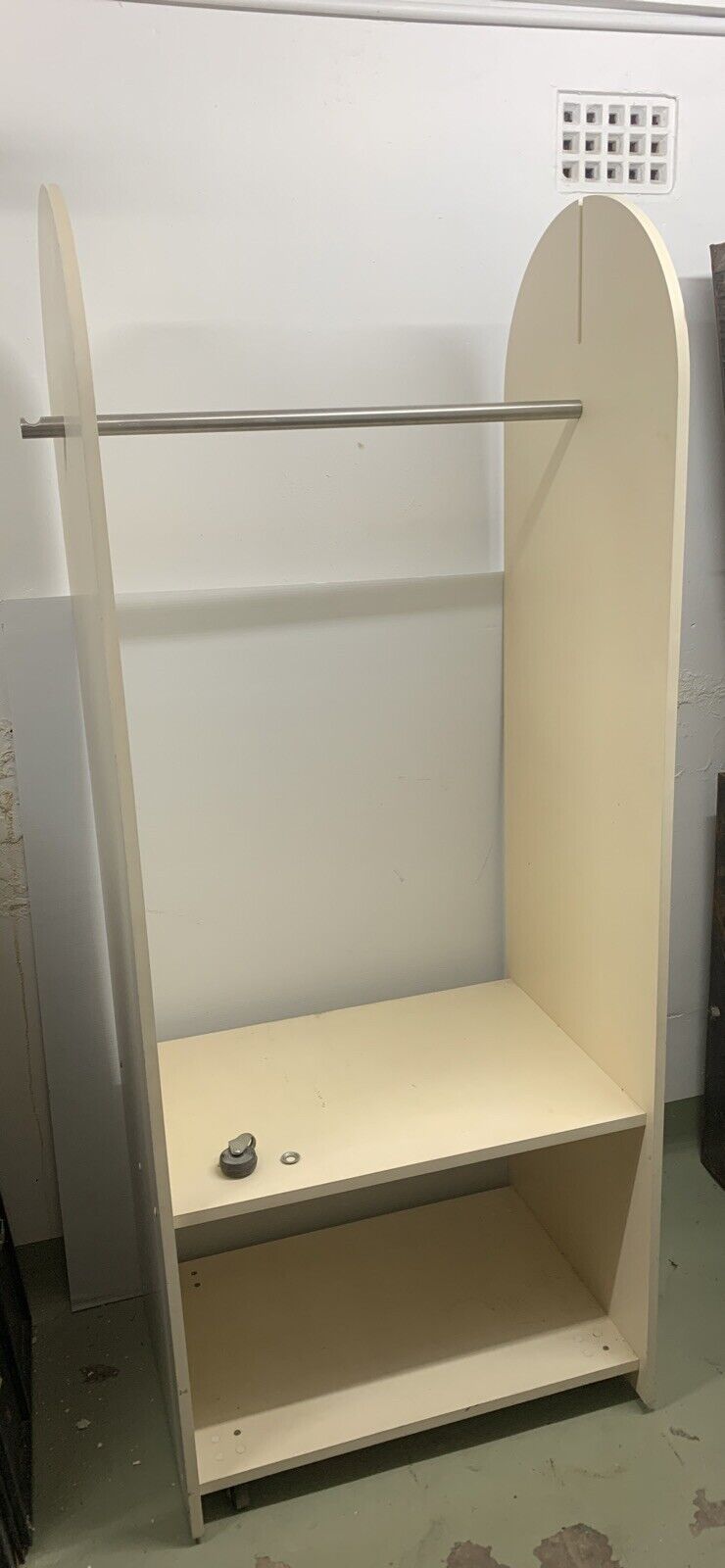 Clothes Rail Rack Shop Display Melamine  Garment Stand Open Wardrobe Castors