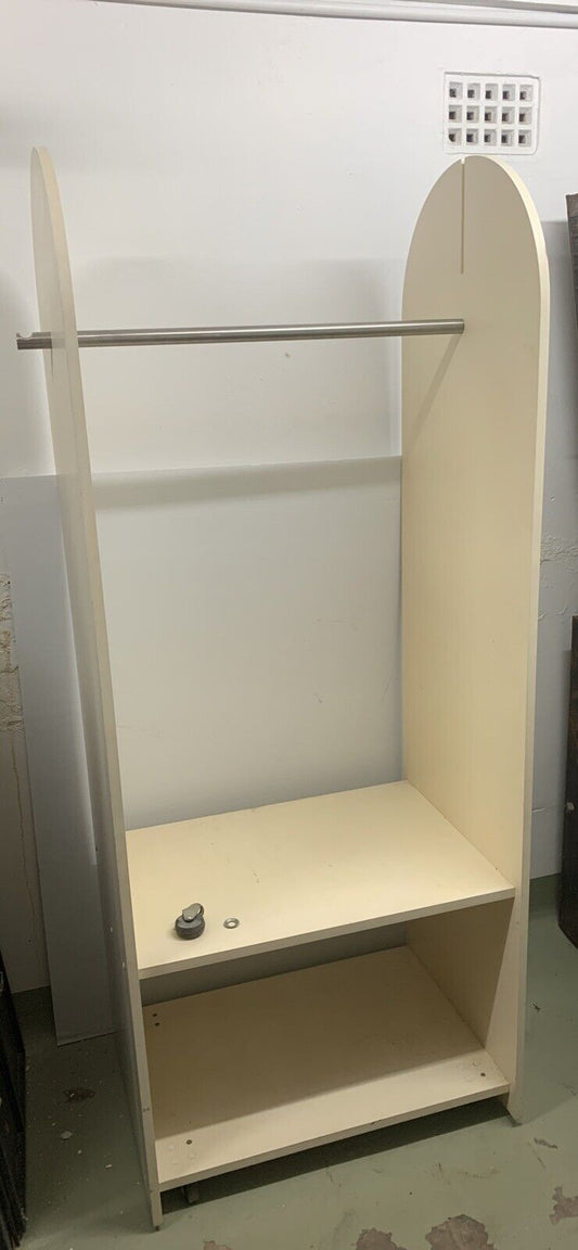 Clothes Rail Rack Shop Display Melamine  Garment Stand Open Wardrobe Castors
