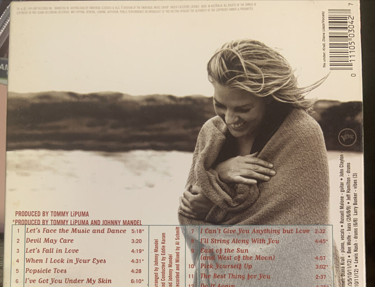 CD When I Look in Your Eyes by Diana Krall Music Digi-Pak 1999 Devil May Care