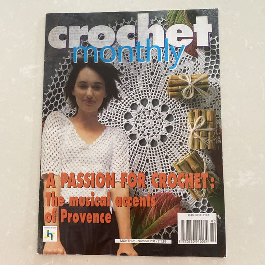 Crochet Monthly Magazine Issue 280 Provence 9 Patterns 2002 France EUC