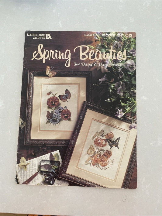 Cross Stitch Pattern Spring Beauties Four Designs by Donna Richardson  Booklet