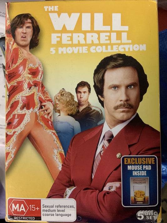 DVD Box Set The Will Ferrell 5 Movie Collection Unopened NEW