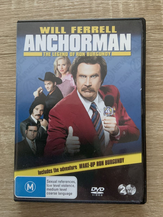 DVD ANCHORMAN Will Ferrell R4 Comedy Movie 2 Disc