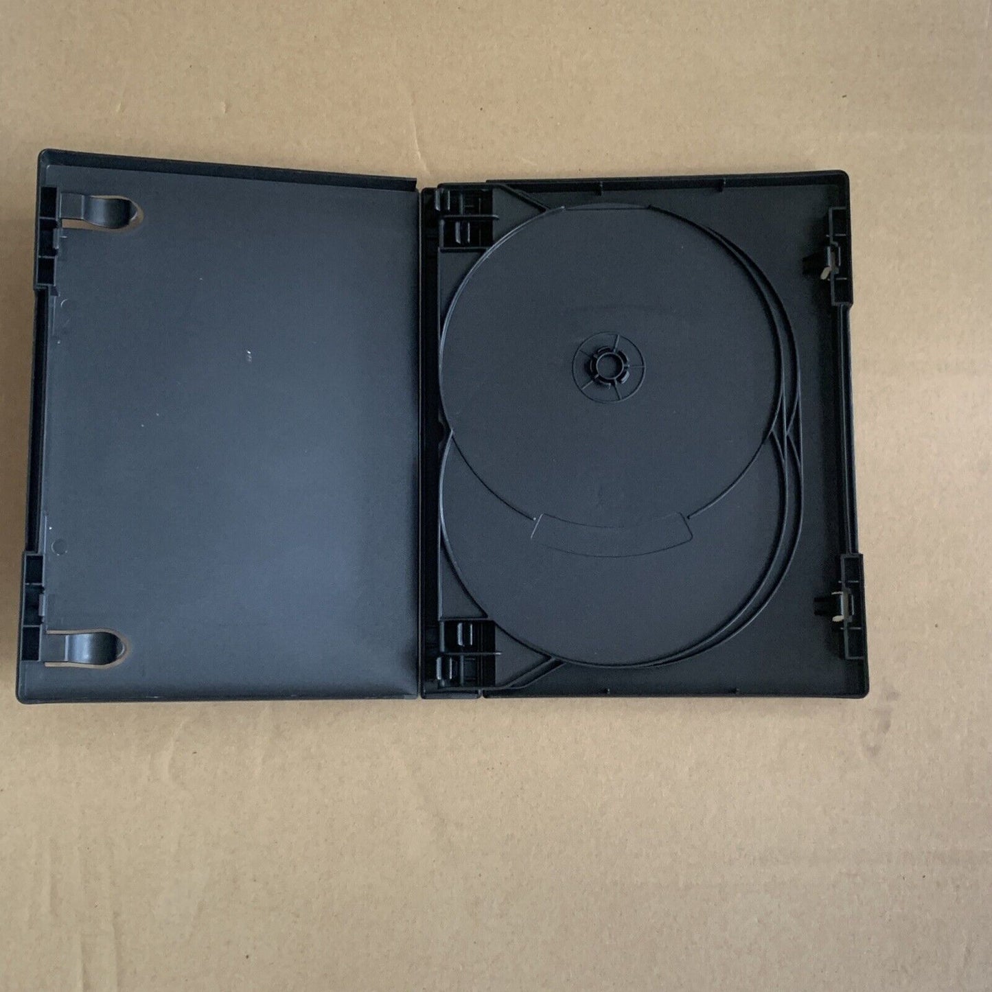 DVD CD FAT Case x1 HOLDS 4 Disc Cover & Book Black 23mm Replacement Title Sleeve