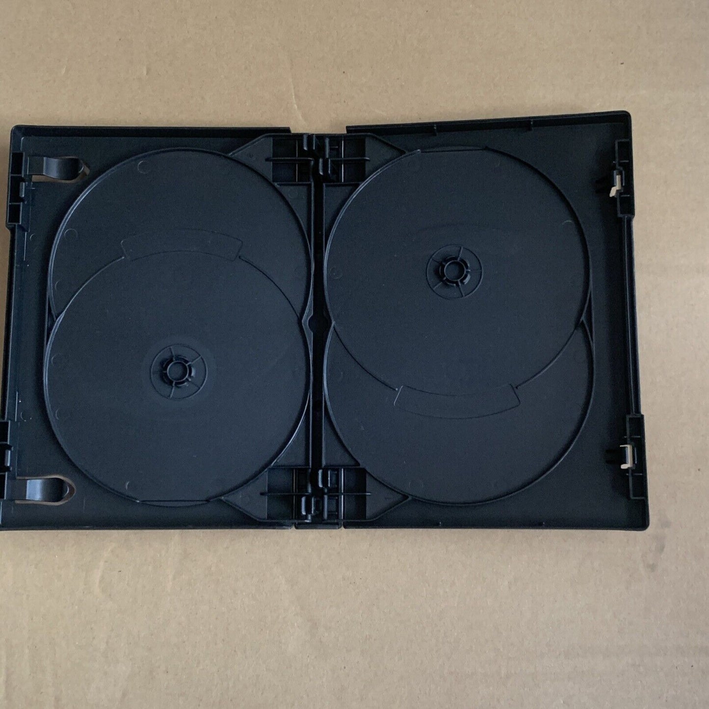 DVD CD FAT Case x1 HOLDS 4 Disc Cover & Book Black 23mm Replacement Title Sleeve