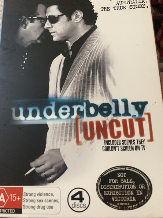 DVD UNDERBELLY UNCUT Series 1 One 2008 True Crime Aussie Film Victoria Box Set