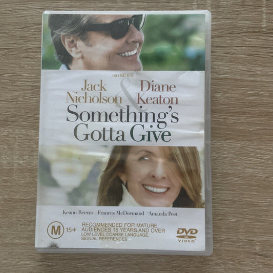DVD Something's Gotta Give Jack Nicholson Diane Keaton RomCom Romantic Comedy