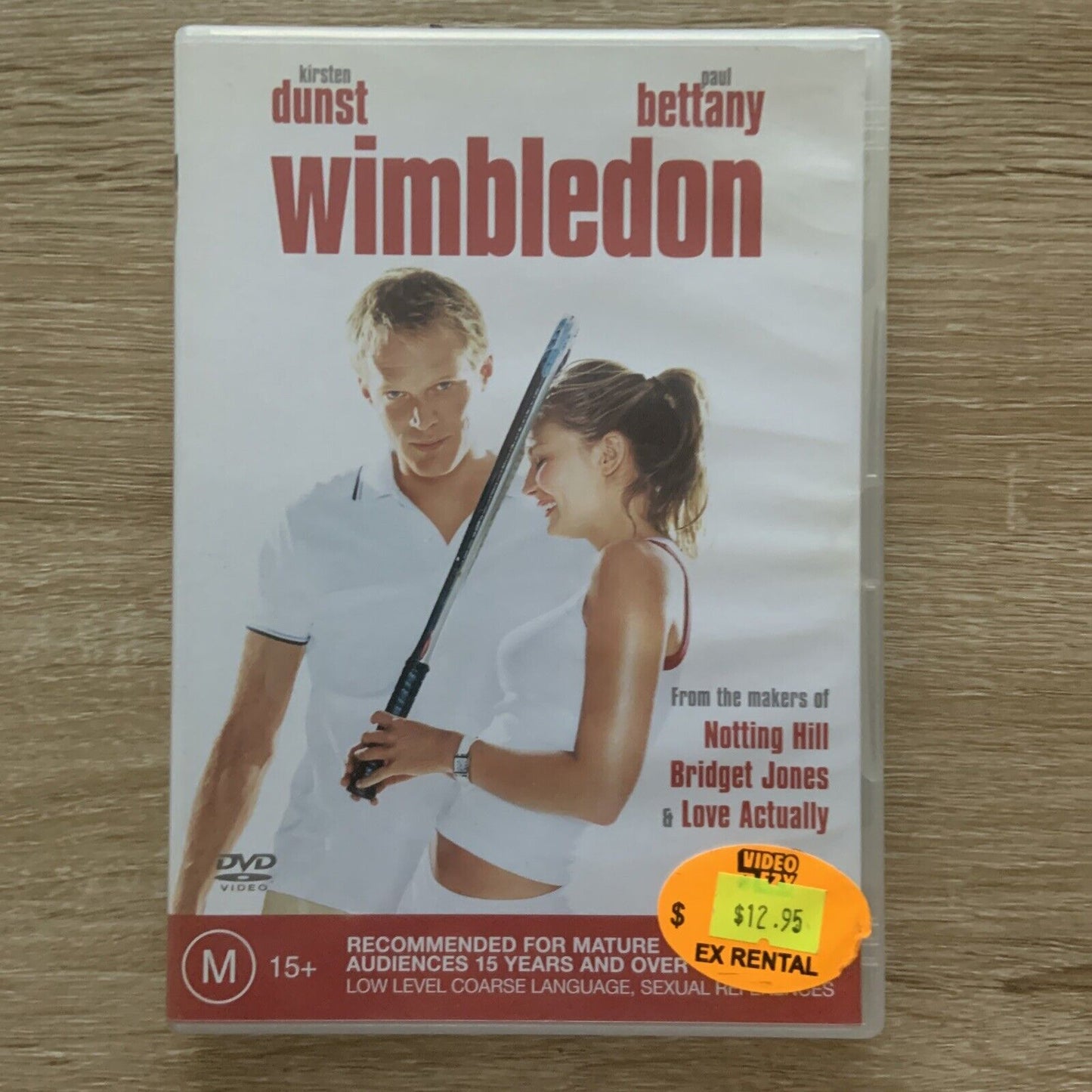 DVD WIMBLEDON Movie Paul Bettany Kirsten Dunst Tennis Romance Ex Rental