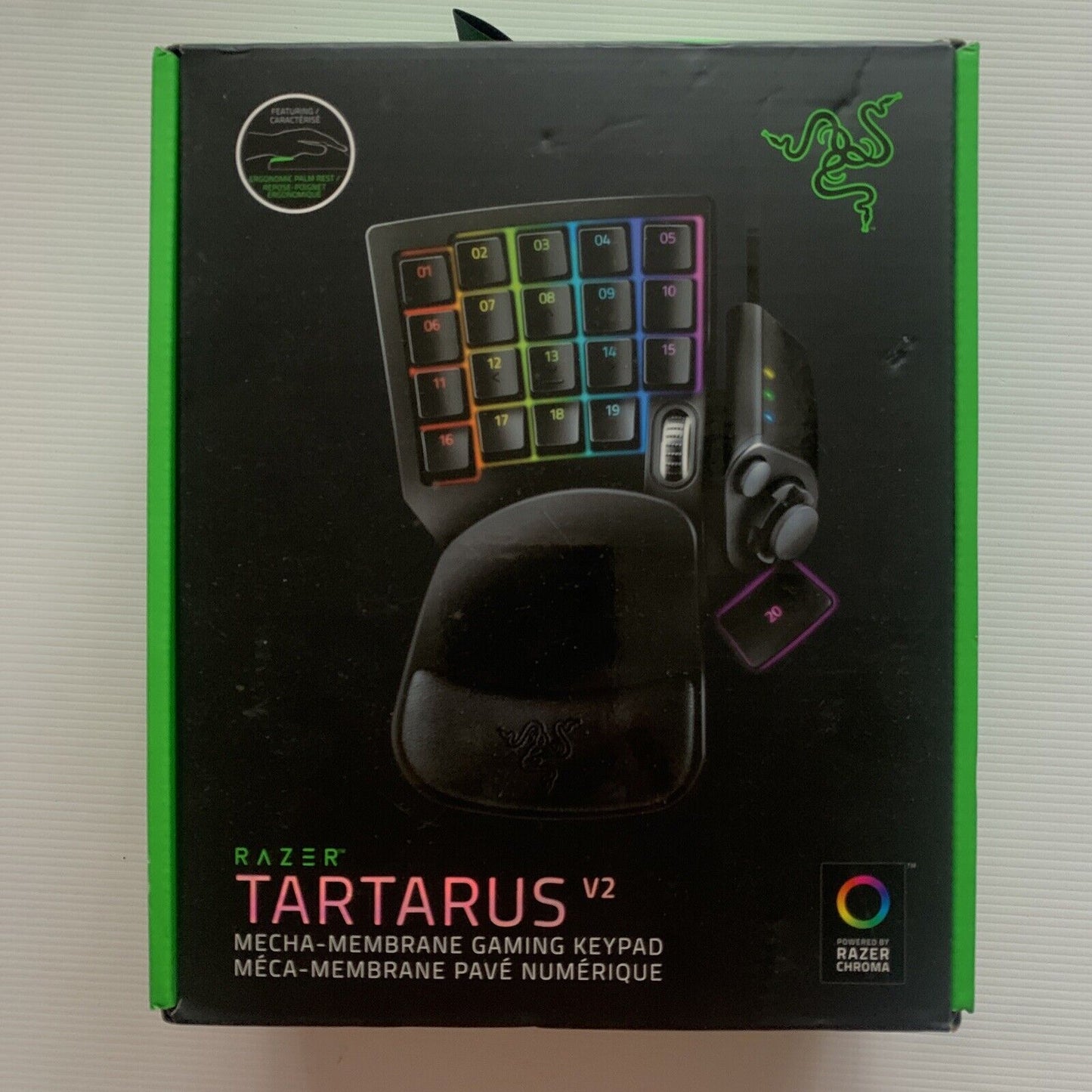 EMPTY BOX Razer Tartarus Pro Gaming Keypad Replacement Packaging NO KEYPAD