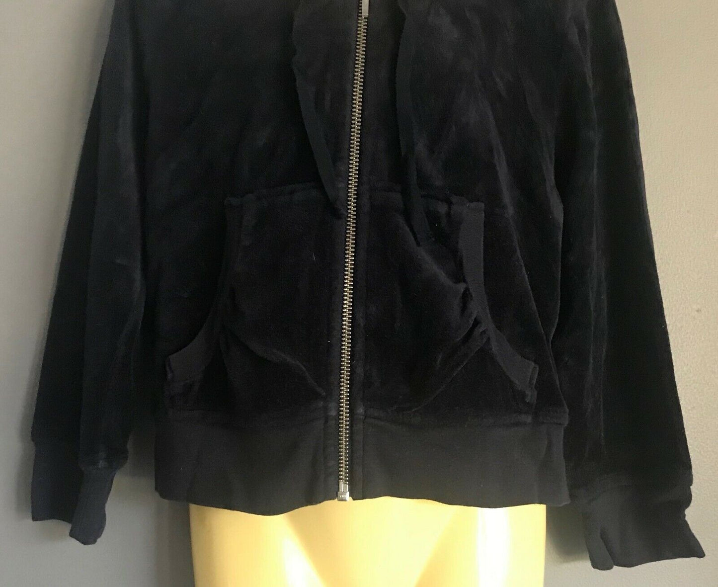 Girls COUNTRY ROAD Jacket Navy Blue Velour Hoody Zip Front Jacket Size 4 Hoodie