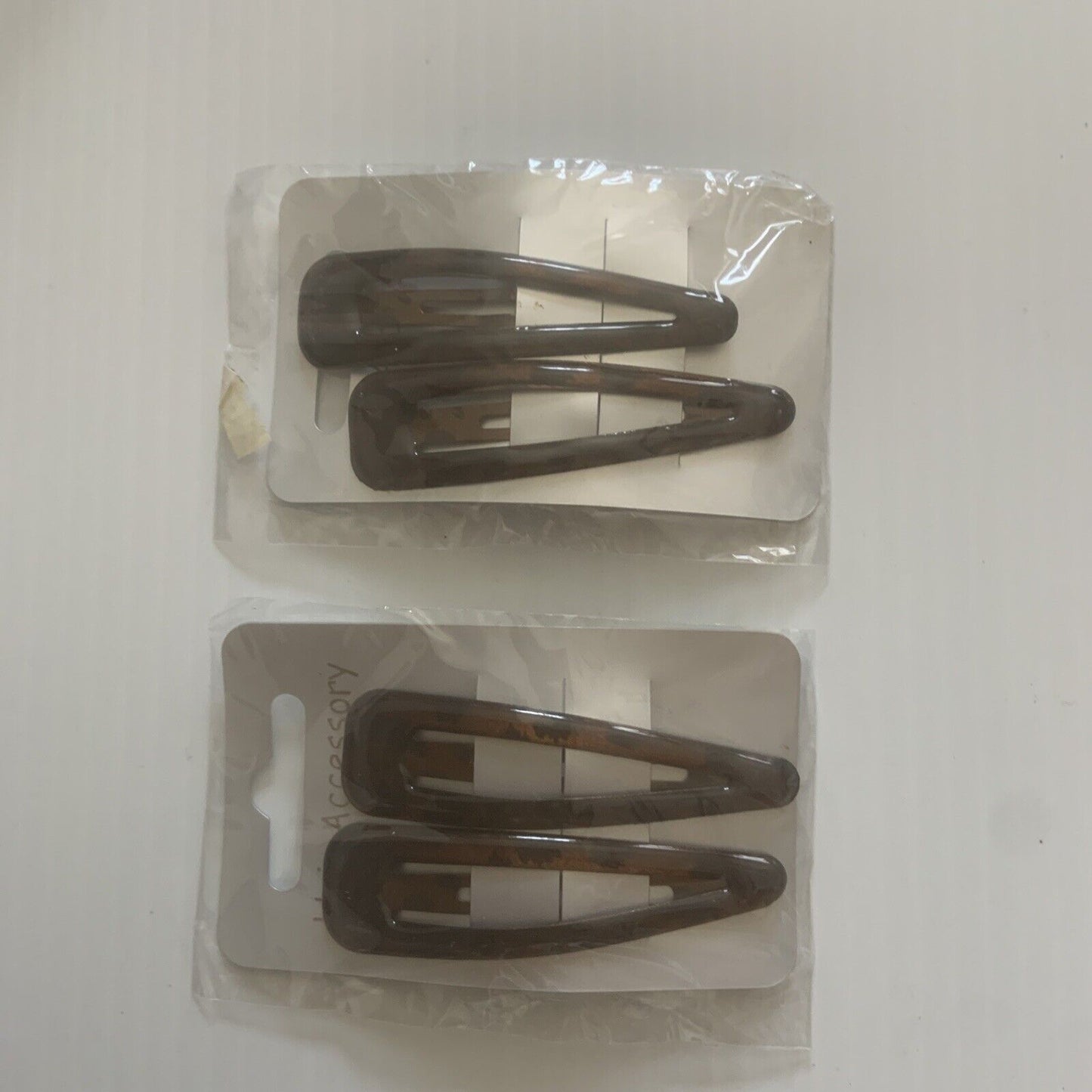 HAIR CLIP X6 Bendy Metal Snap Slide Hairpin 70mm Tortoiseshell Large #5 NEW