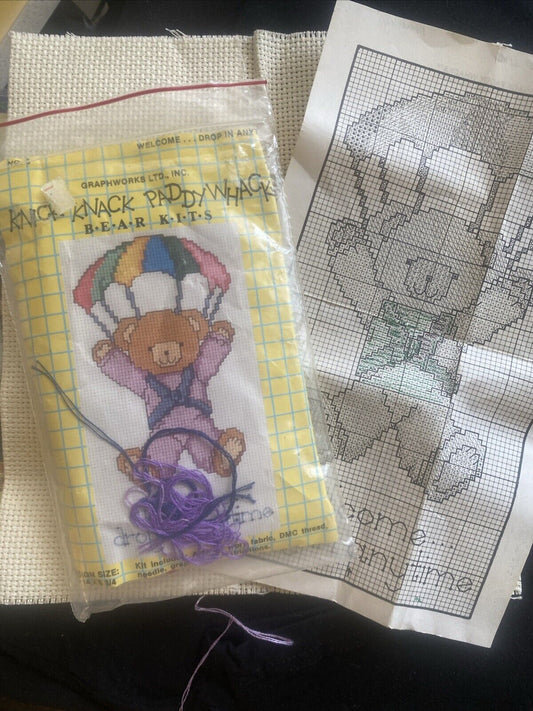 Knick Knack Paddy Whacks Cross Stitch Bear Kits No 3 Drop In Anytime - Started