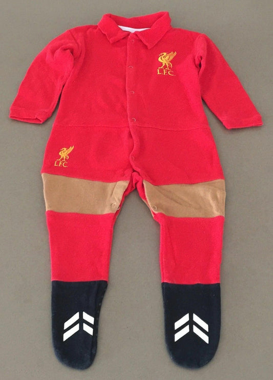 LIVERPOOL FC Fan Baby Romper 1 Year 12 18 Mths Red & Black Football Club NEW