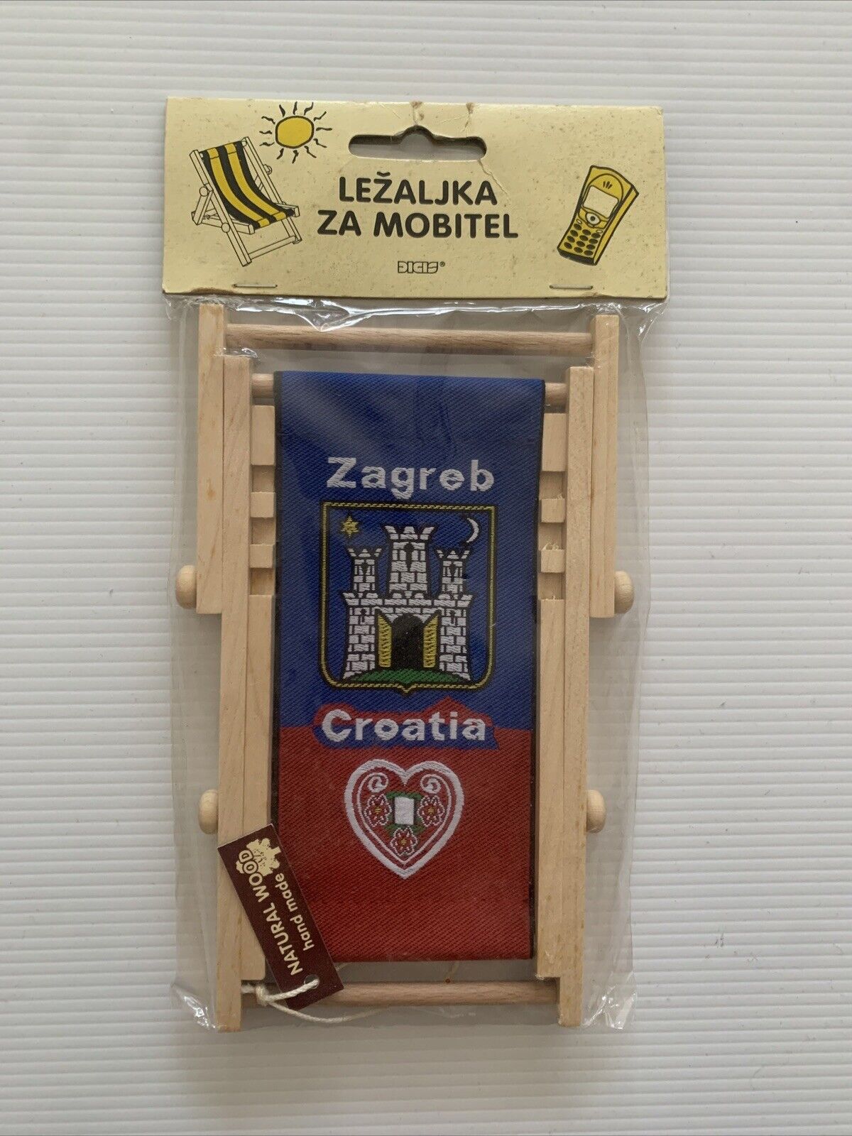 Ležaljka Za Mobitel Zagreb Croatia Natural Wood Deck Chair Mobile Holder NEW