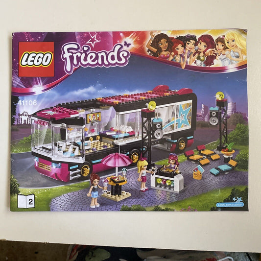 Manual LEGO Popstar Tour Bus 41106 Instruction BOOKLET 2 Only NO BRICKS
