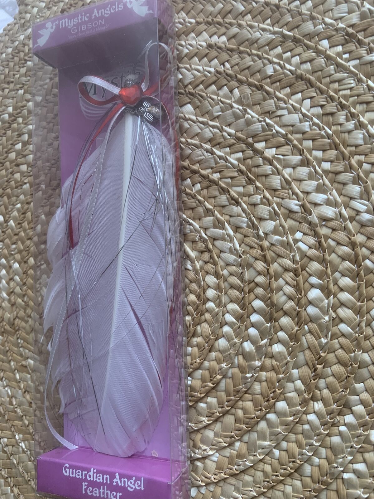 New GIBSON MYSTIC ANGELS Guardian Angel Feather Hanging Ornament Great Gift Box