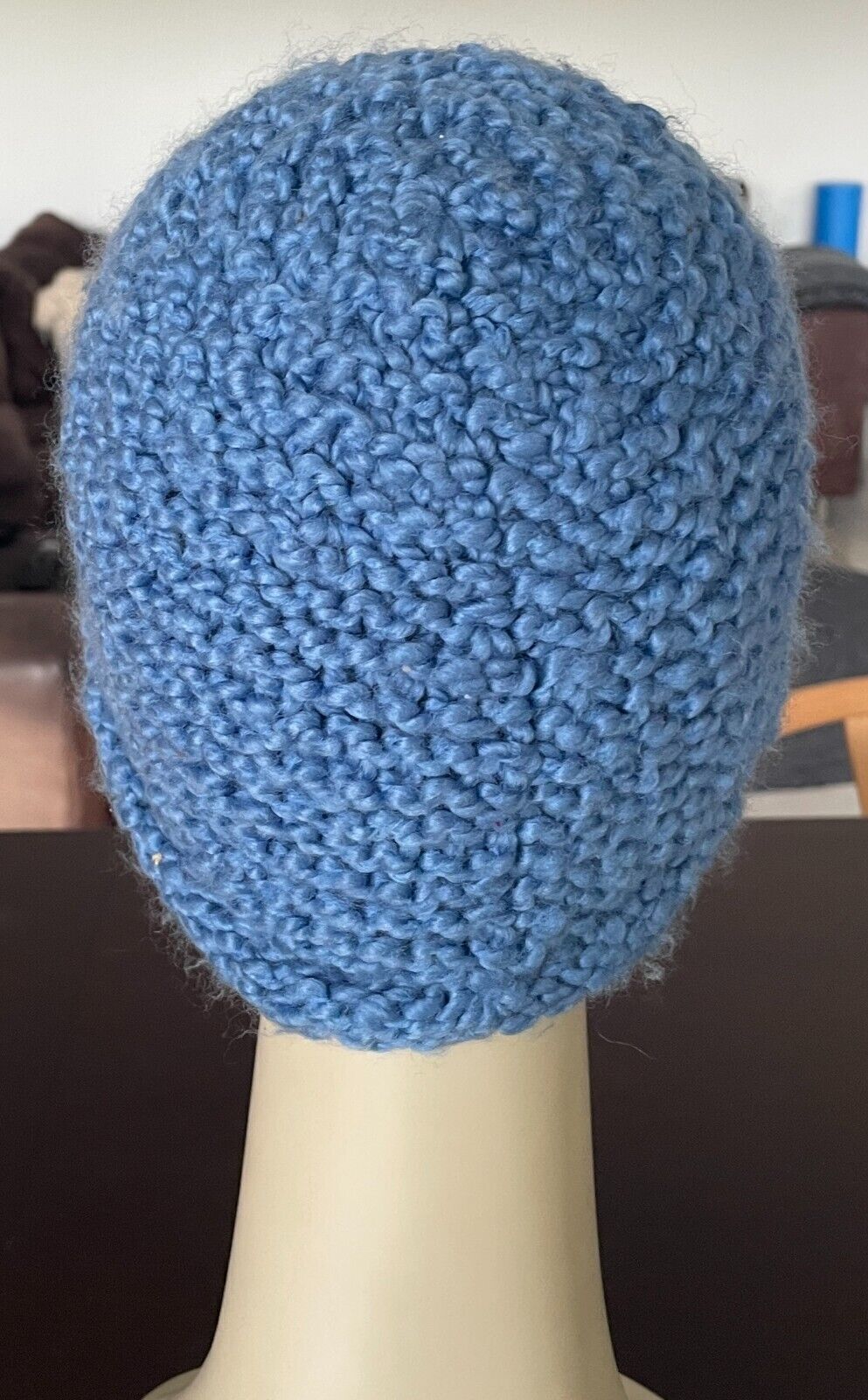 OLD NAVY Beanie Light Blue Chunky Knit Roll Rim Style OSFA Cap Hat