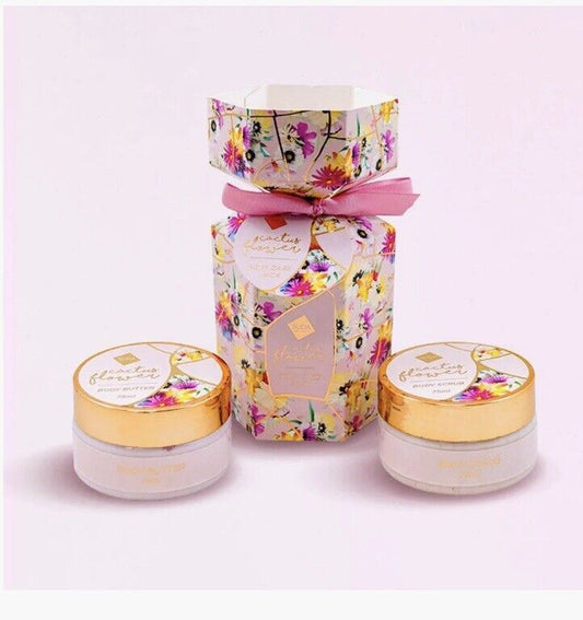New SUDA by design Body Butter & Scrub Pack Cactus Flower Gift Pack Sealed